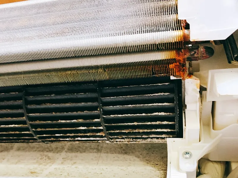 エアコン内部の汚れ