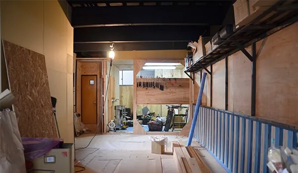 リノベーションの工事中写真