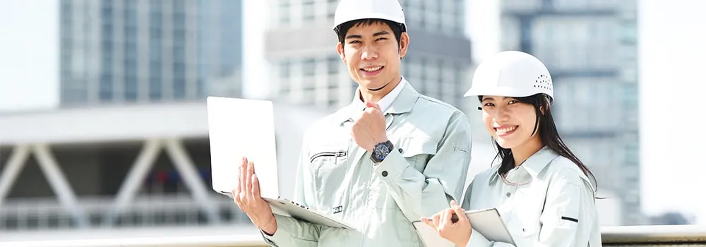 リフォーム会社スタッフの男女